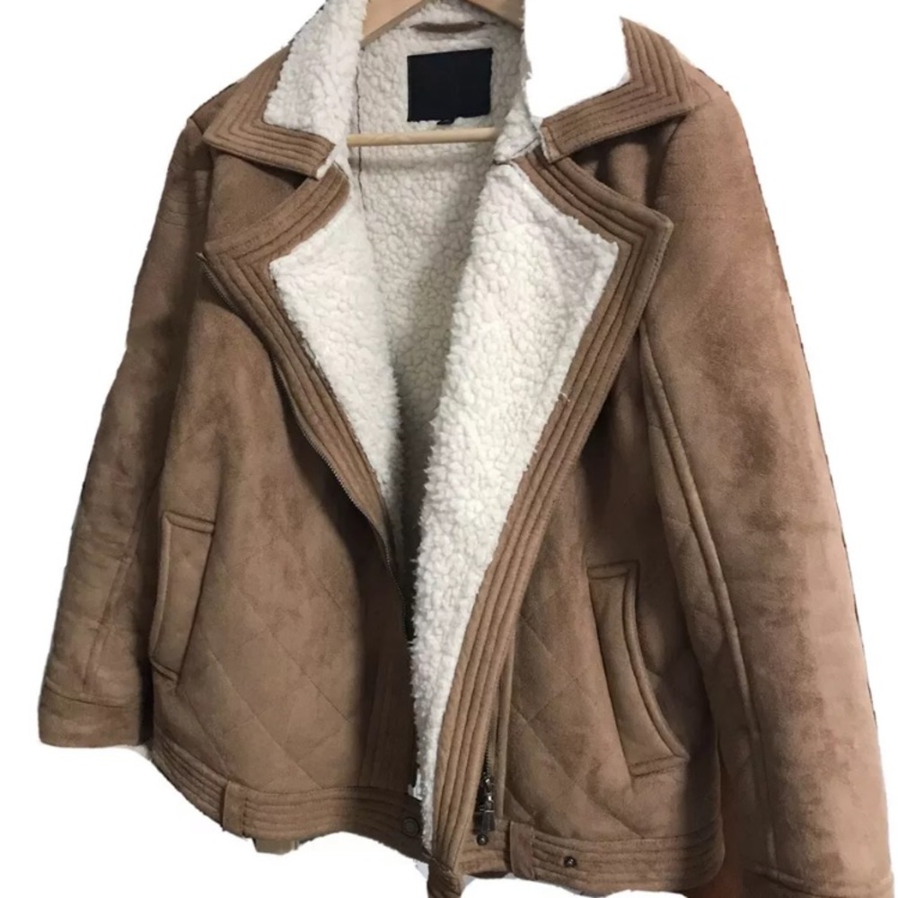 Lavand Sherpa-Lined Camel Jacket
